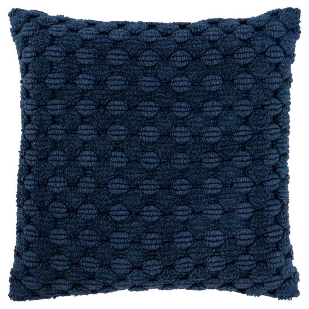 Rizzy Home - 20"x20" Oversize Solid Textured Square Throw Pillo Blue